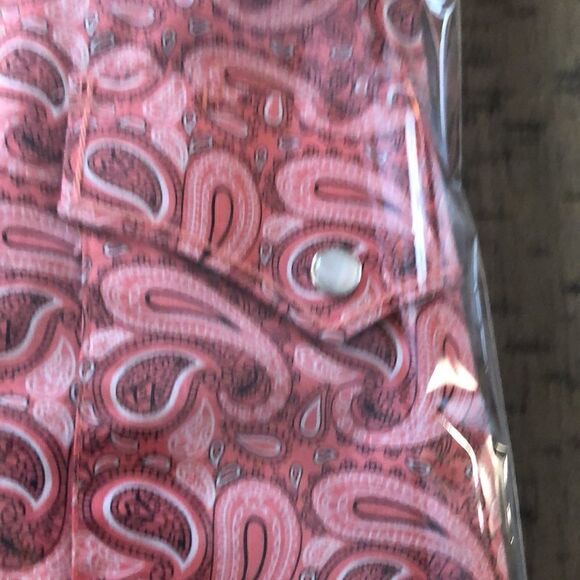 Rodeo’s All Cotton Pink Paisley Swirl Pearl Snap Western Shirt Pockets! Comfy! - Picture 15 of 17